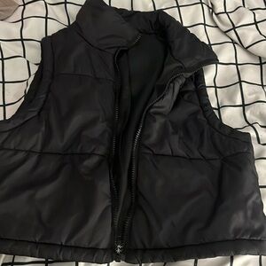 Cropped black vest